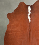 Brown and White Regular Cowhide Rug #A55875