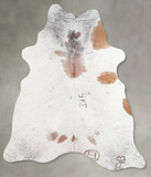Salt and Pepper Brown Cowhide Rug #A55890