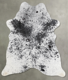 Salt and Pepper Black Cowhide Rug #A55891