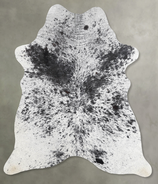 Salt and Pepper Black Cowhide Rug #A55891