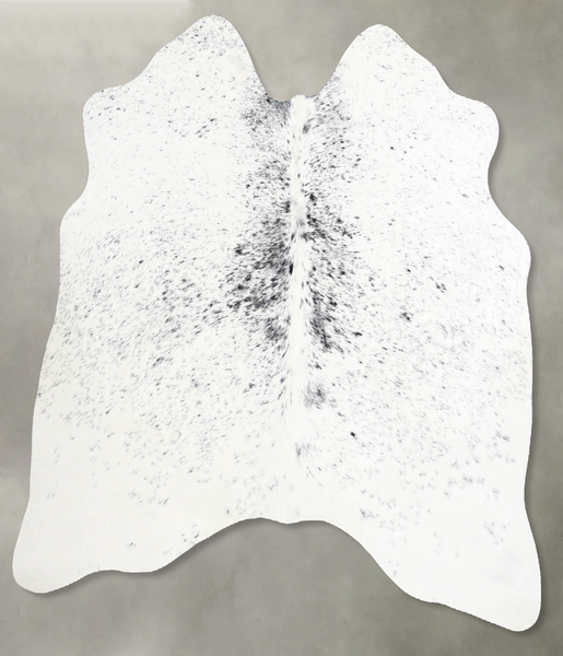 Salt and Pepper Black Cowhide Rug #A56064