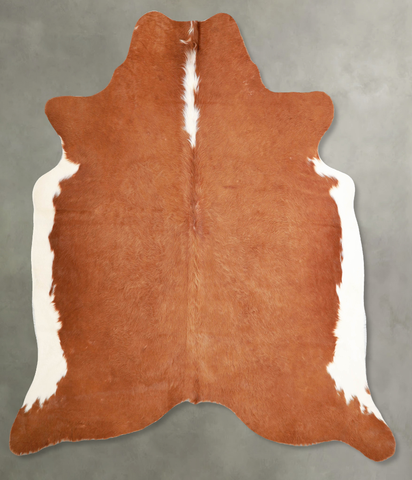 Brown and White Regular Cowhide Rug #A56112