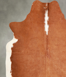 Brown and White Regular Cowhide Rug #A56112
