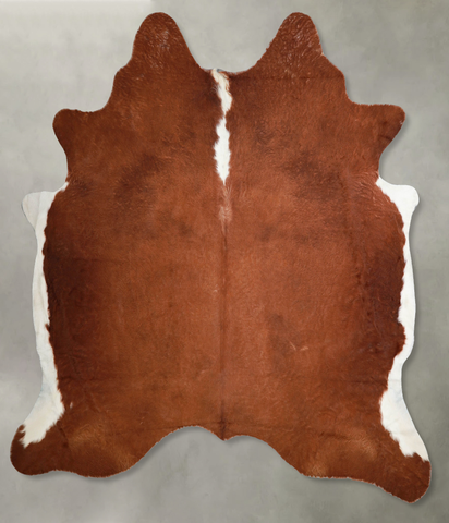 Brown and White Regular Cowhide Rug #A56133