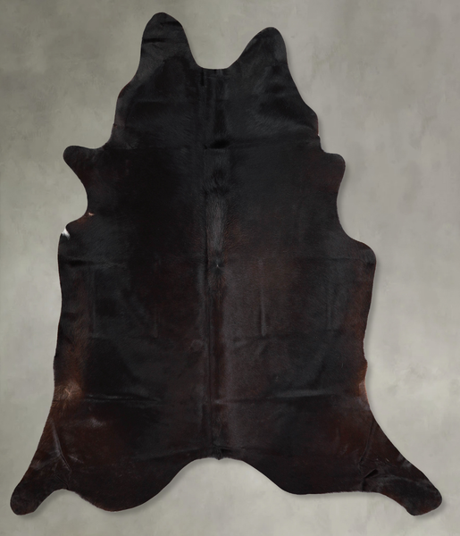Solid Black Cowhide Rug #A56138