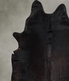 Solid Black Cowhide Rug #A56138