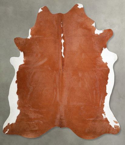 Brown and White Regular Cowhide Rug #A56199