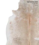 Grey with Beige Cowhide Rug #A5631