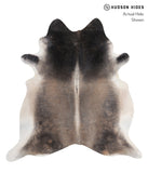 Grey with Beige Cowhide Rug #A5666
