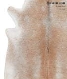 Grey with Beige Cowhide Rug #A5728