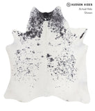 Salt and Pepper Black Cowhide Rug #A5740