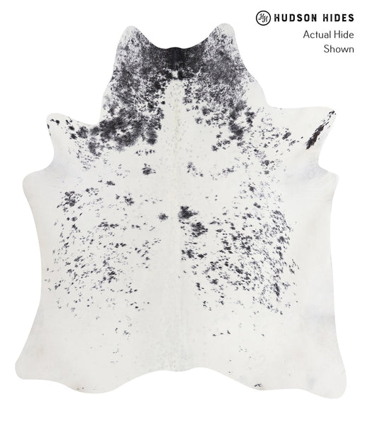 Salt and Pepper Black Cowhide Rug #A5740