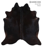 Solid Black Cowhide Rug #A5744