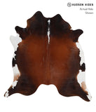 Brown with Red Cowhide Rug #A5922