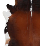 Brown with Red Cowhide Rug #A5922