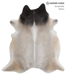 Grey with Beige Cowhide Rug #A5939