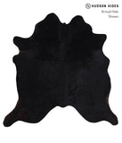 Solid Black Cowhide Rug #A5967