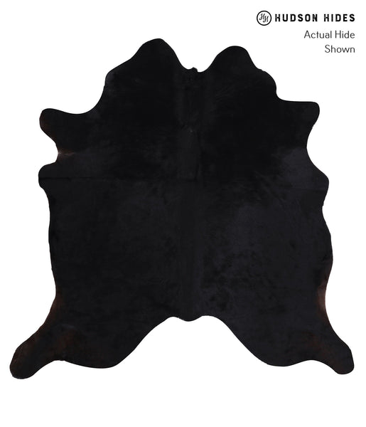 Solid Black Cowhide Rug #A5967