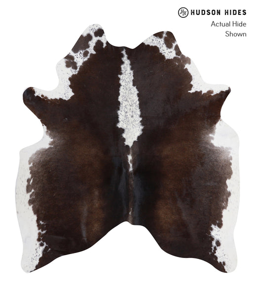 Chocolate and White Cowhide Rug #A5994