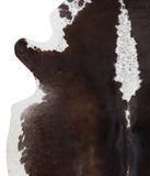 Chocolate and White Cowhide Rug #A5994