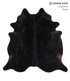 Solid Black Cowhide Rug #A6026