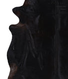 Solid Black Cowhide Rug #A6026