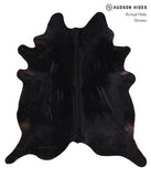 Solid Black Cowhide Rug #A6027