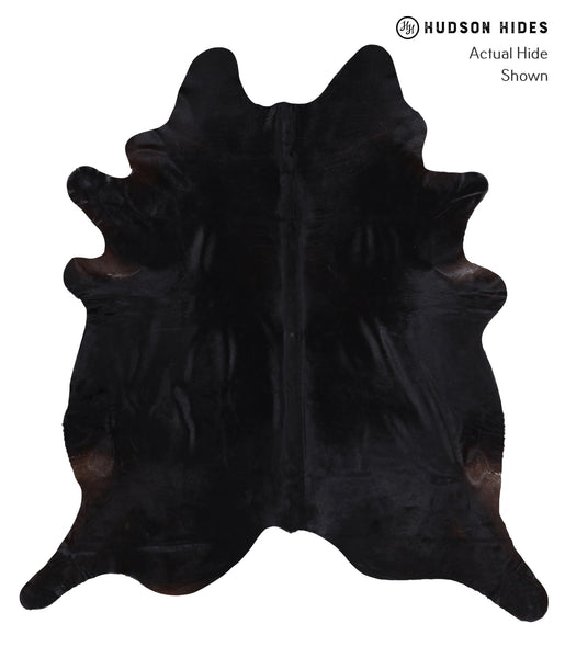 Solid Black Cowhide Rug #A6027