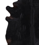 Solid Black Cowhide Rug #A6027