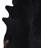 Solid Black Cowhide Rug #A6030