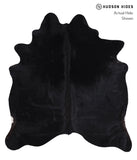 Solid Black Cowhide Rug #A6031