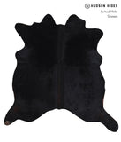 Solid Black Cowhide Rug #A6034
