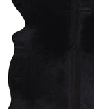 Solid Black Cowhide Rug #A6034