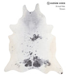 Salt and Pepper Black Cowhide Rug #A6048