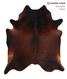 Brown with Red Cowhide Rug #A6115