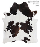 Chocolate and White Cowhide Rug #A6190