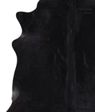 Solid Black Cowhide Rug #A6308