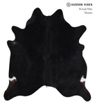 Solid Black Cowhide Rug #A6311