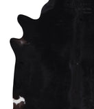 Solid Black Cowhide Rug #A6311