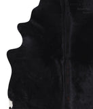 Solid Black Cowhide Rug #A6359