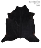 Solid Black Cowhide Rug #A6360