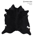 Solid Black Cowhide Rug #A6361