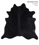 Solid Black Cowhide Rug #A6370