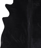 Solid Black Cowhide Rug #A6370