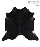 Solid Black Cowhide Rug #A6372