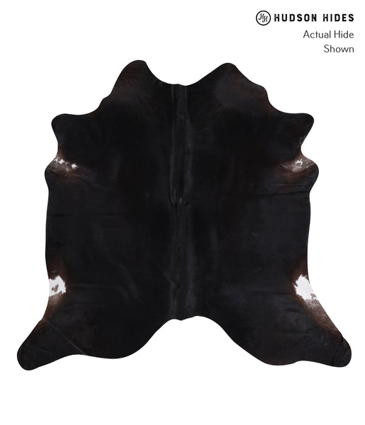 Solid Black Cowhide Rug #A6372