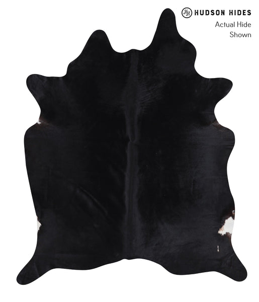 Solid Black Cowhide Rug #A6378