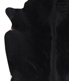 Solid Black Cowhide Rug #A6378