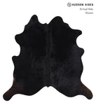 Solid Black Cowhide Rug #A6381