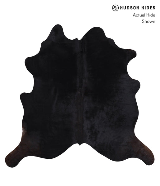 Solid Black Cowhide Rug #A6381
